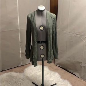 Army green cardigan